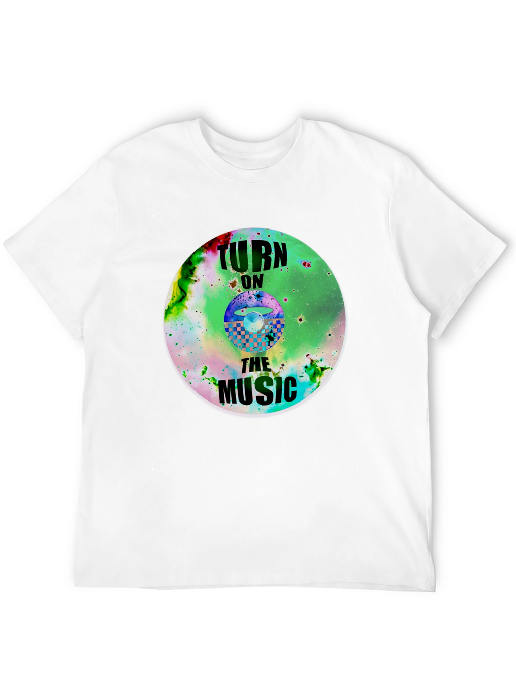Turn On The Music Graphic T-Shirt