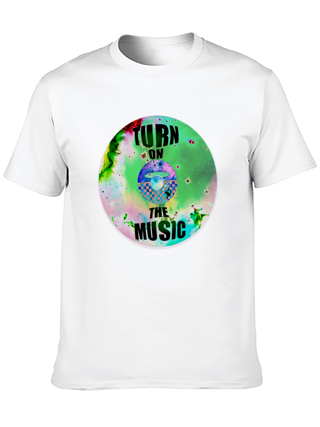 Turn On The Music Graphic T-Shirt