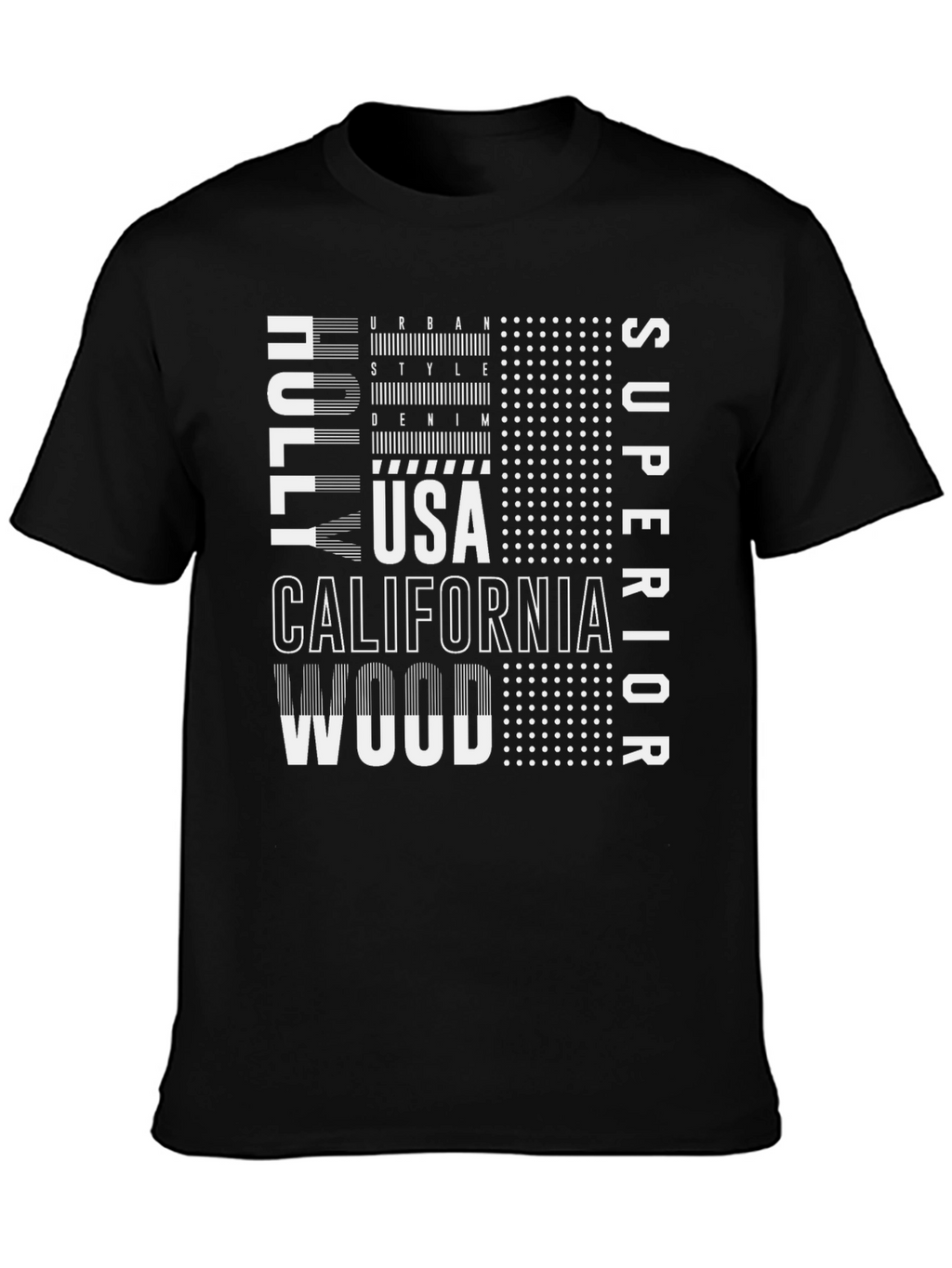 Urban Style Graphic Print Mens Black T-Shirt