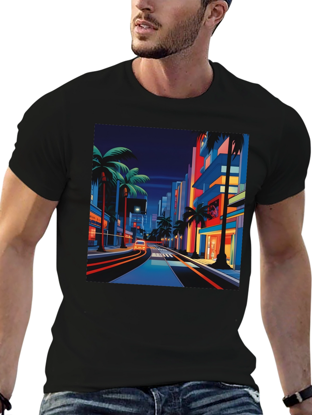 Retro Miami Streetwear T-Shirt