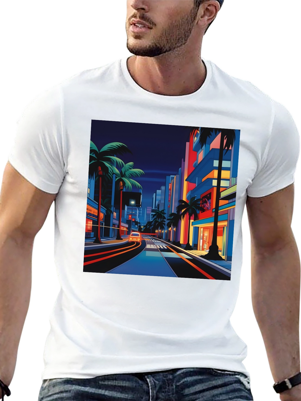 Retro Miami Streetwear T-Shirt