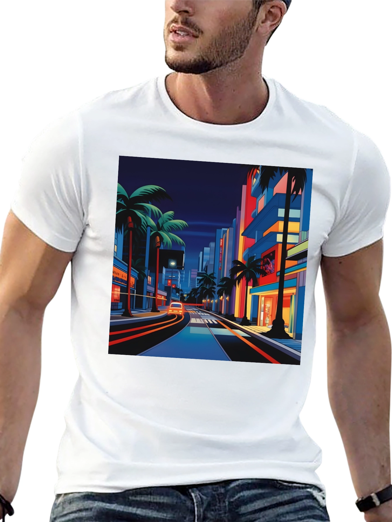 Retro Miami Streetwear T-Shirt