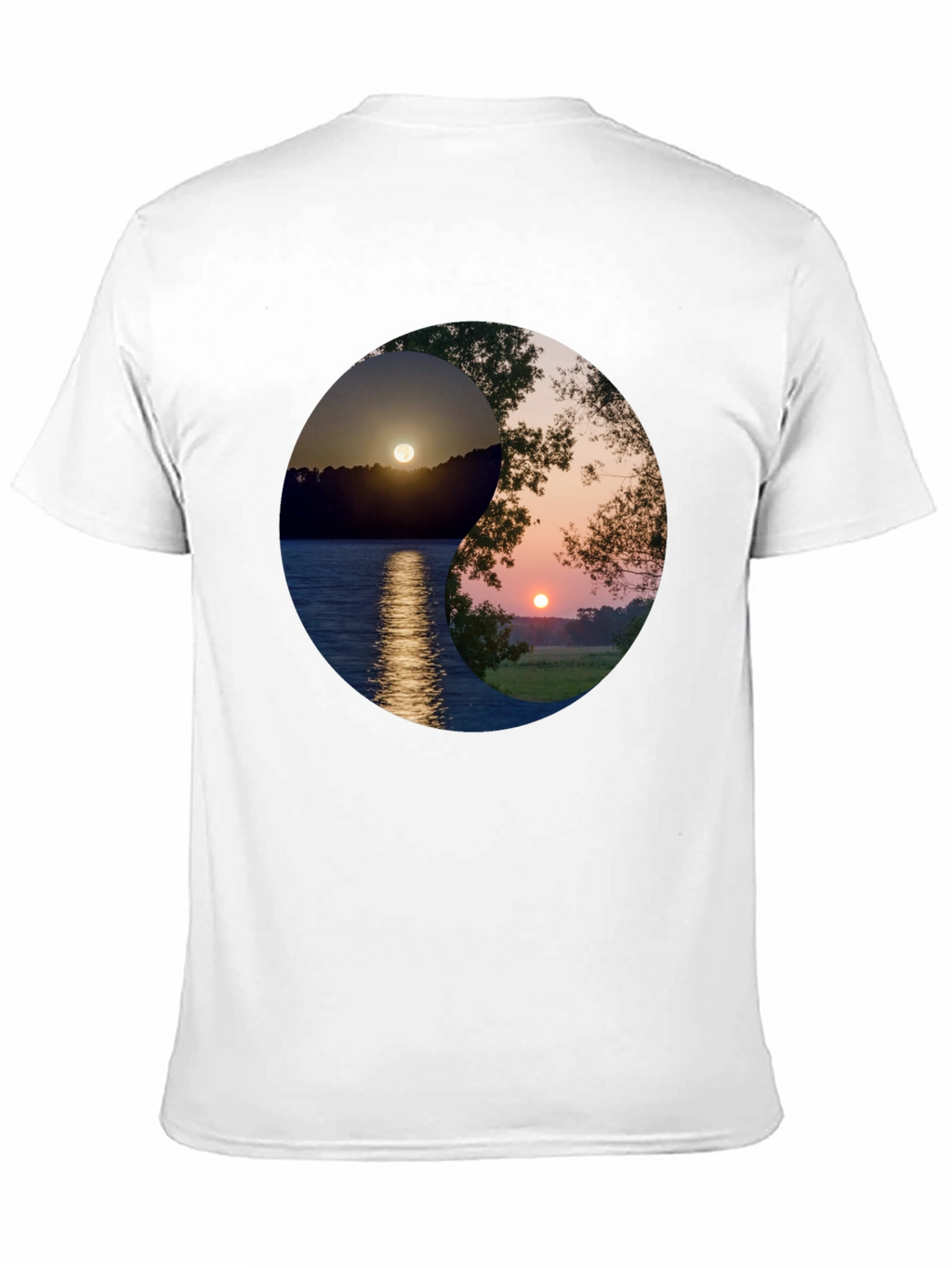 Yin Yang Sunset Graphic T-Shirt