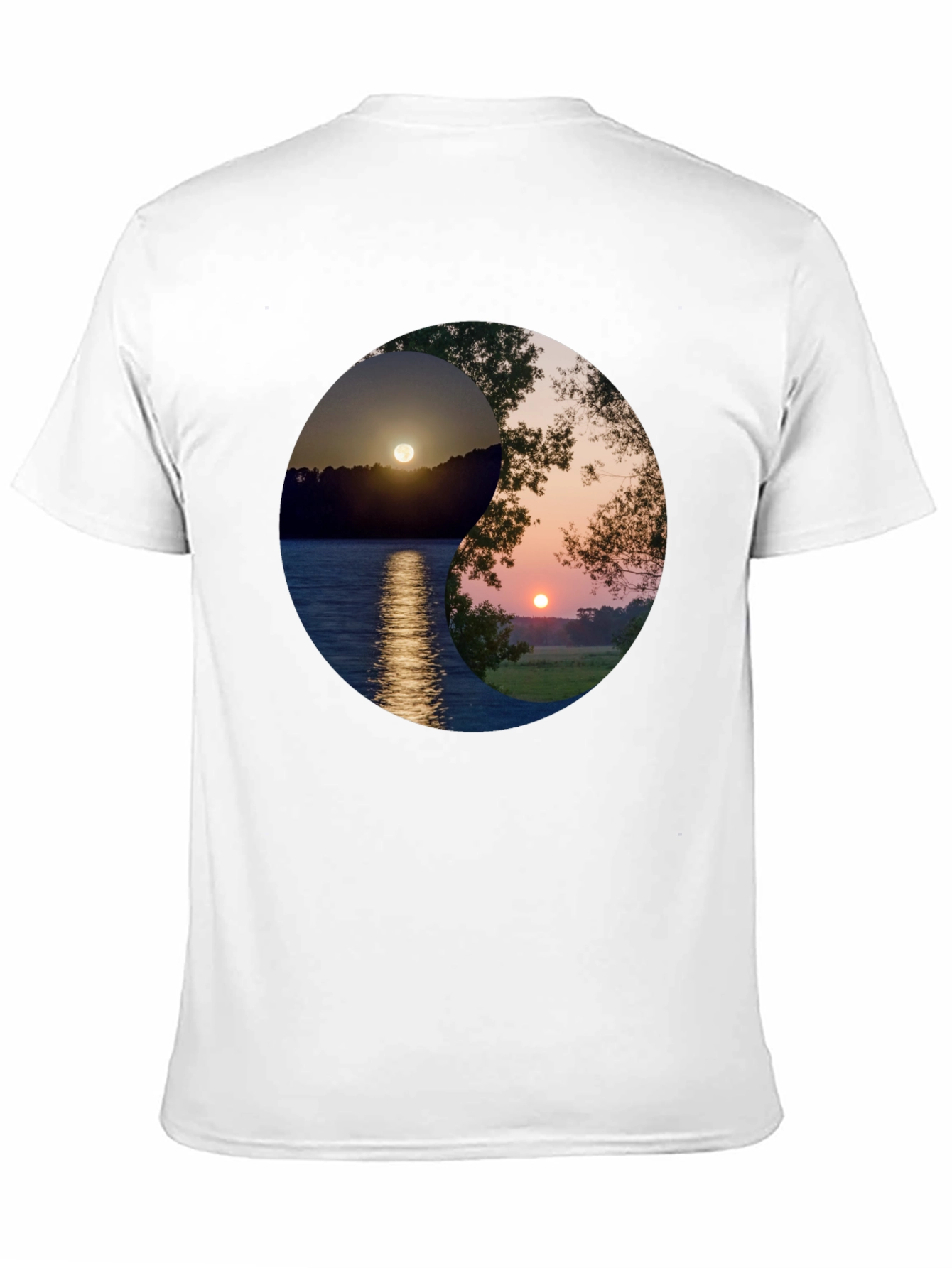 Yin Yang Sunset Graphic T-Shirt