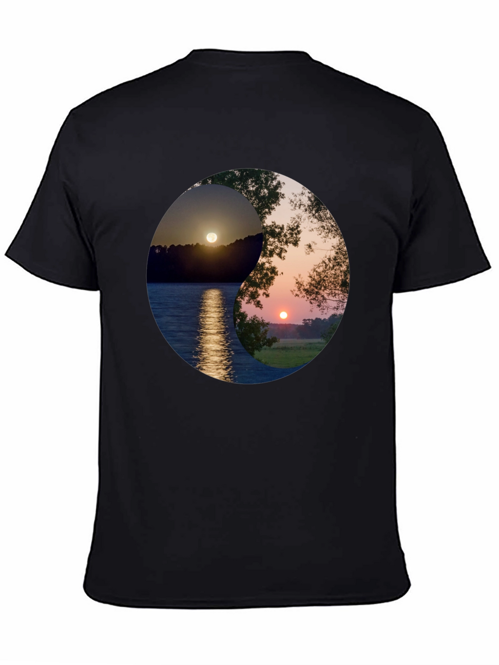 Yin Yang Sunset Graphic T-Shirt