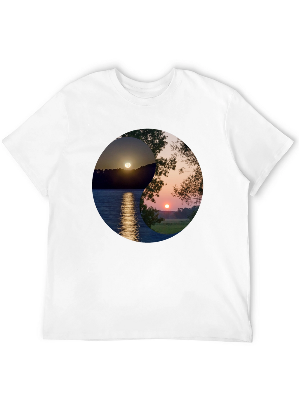 Yin Yang Sunset Graphic T-Shirt