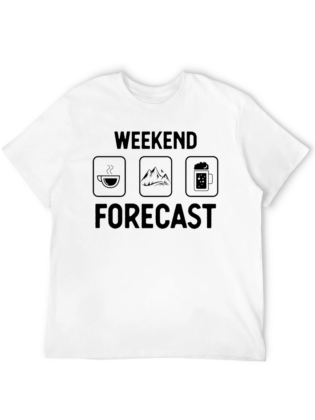 Weekend Forecast T-Shirt - Coffee Mountains Beer