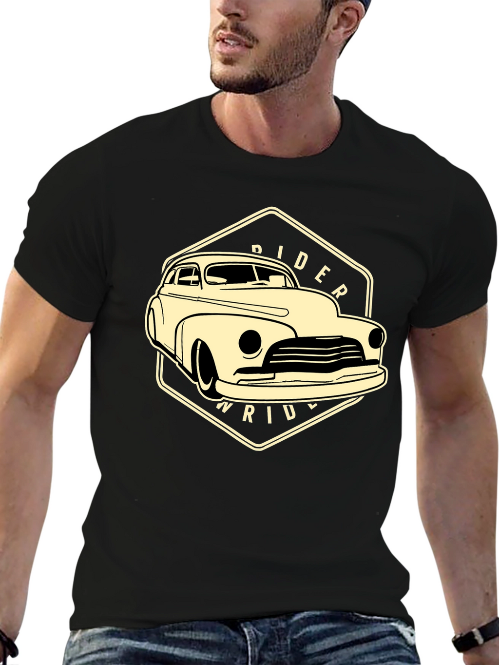 Classic Car Rider T-Shirt - Black