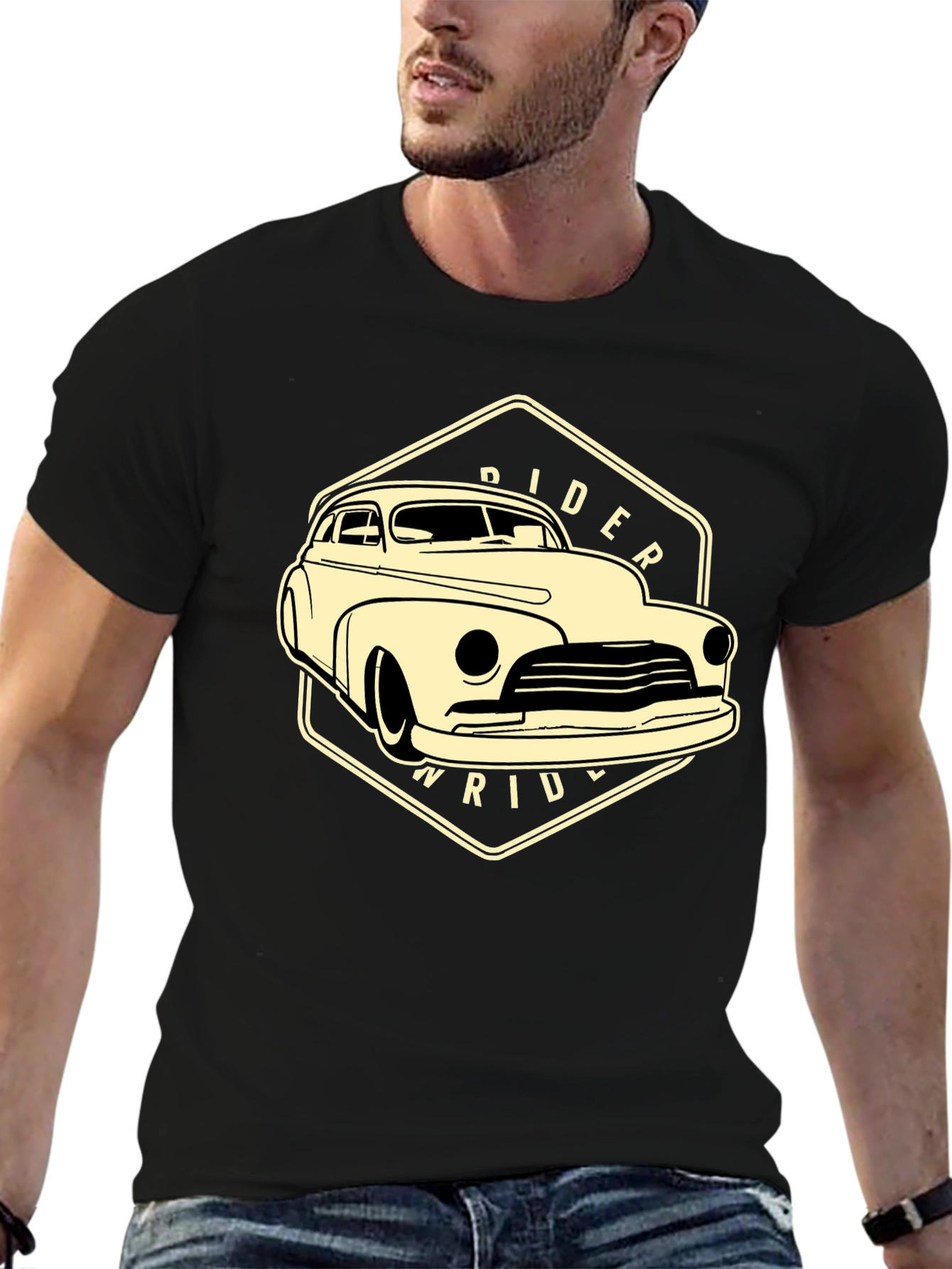 Classic Car Rider T-Shirt - Black
