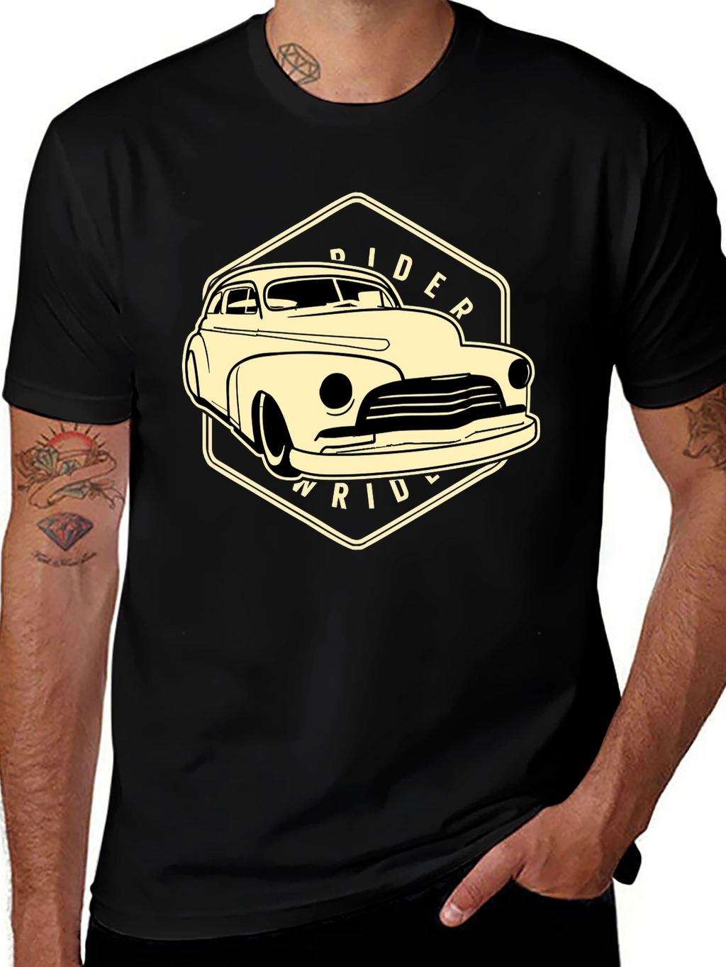 Classic Car Rider T-Shirt - Black