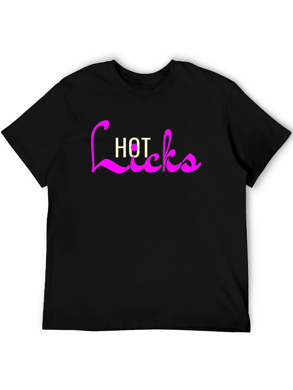 Hot Licks Graphic Tee - Black Casual T-Shirt