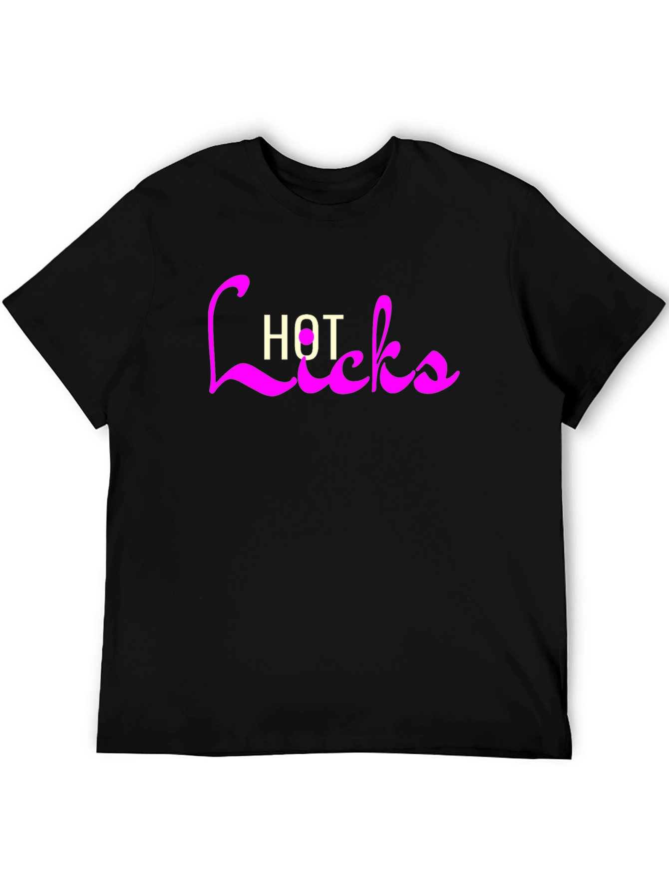 Hot Licks Graphic Tee - Black Casual T-Shirt