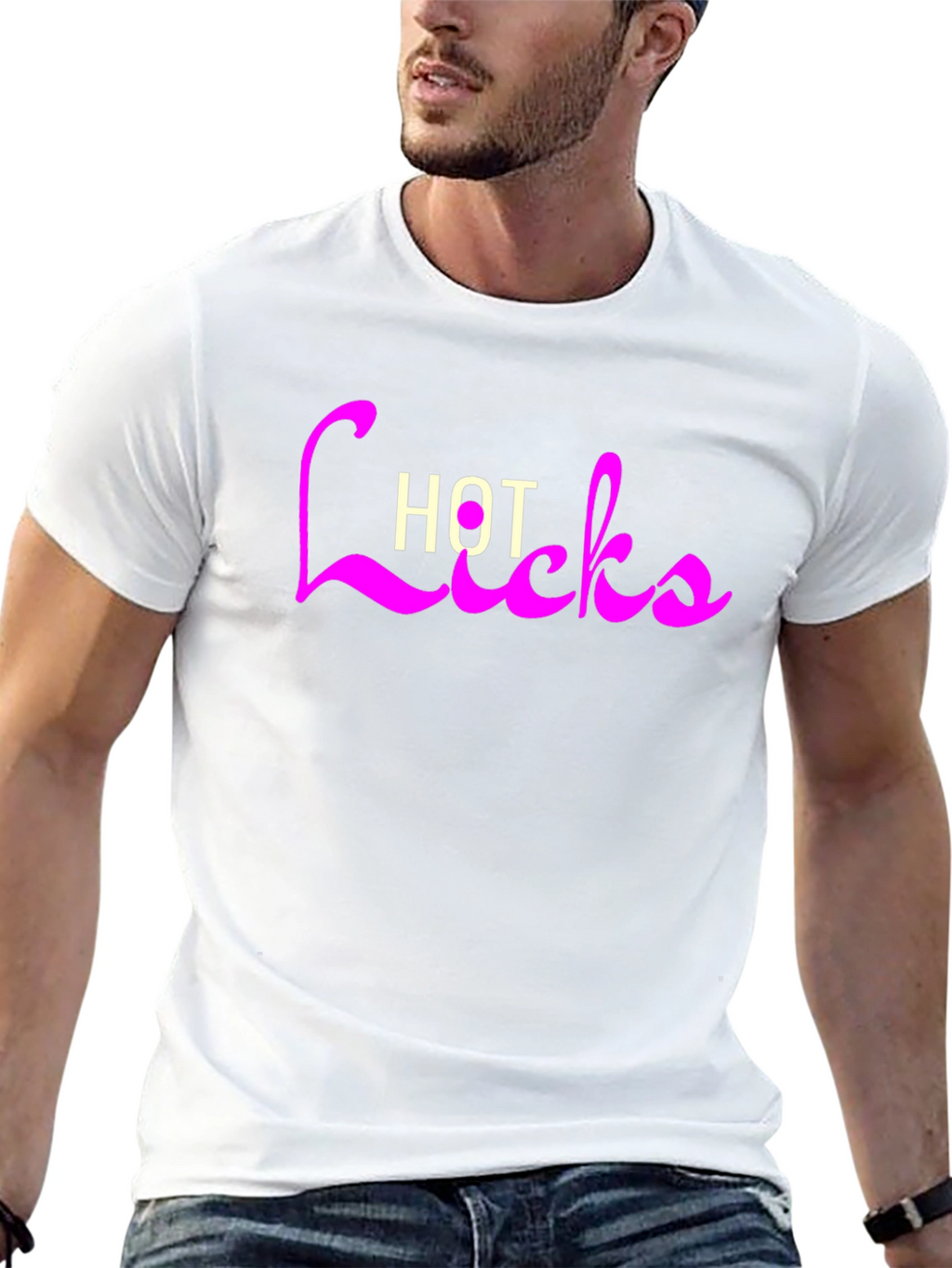 Hot Licks Graphic Tee - Black Casual T-Shirt
