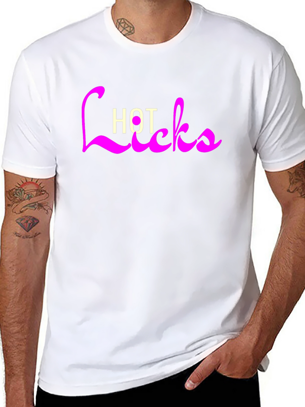 Hot Licks Graphic Tee - Black Casual T-Shirt