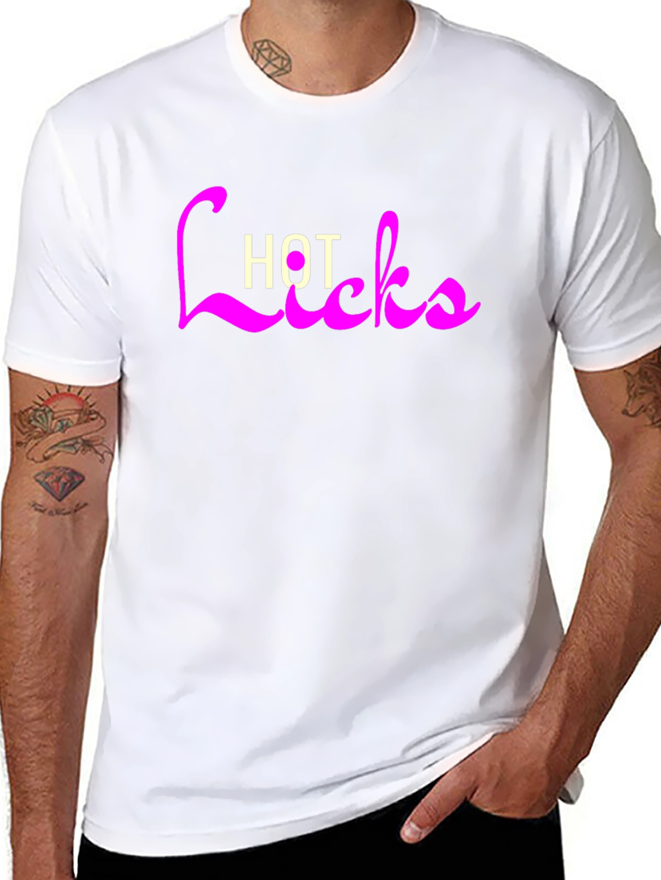 Hot Licks Graphic Tee - Black Casual T-Shirt