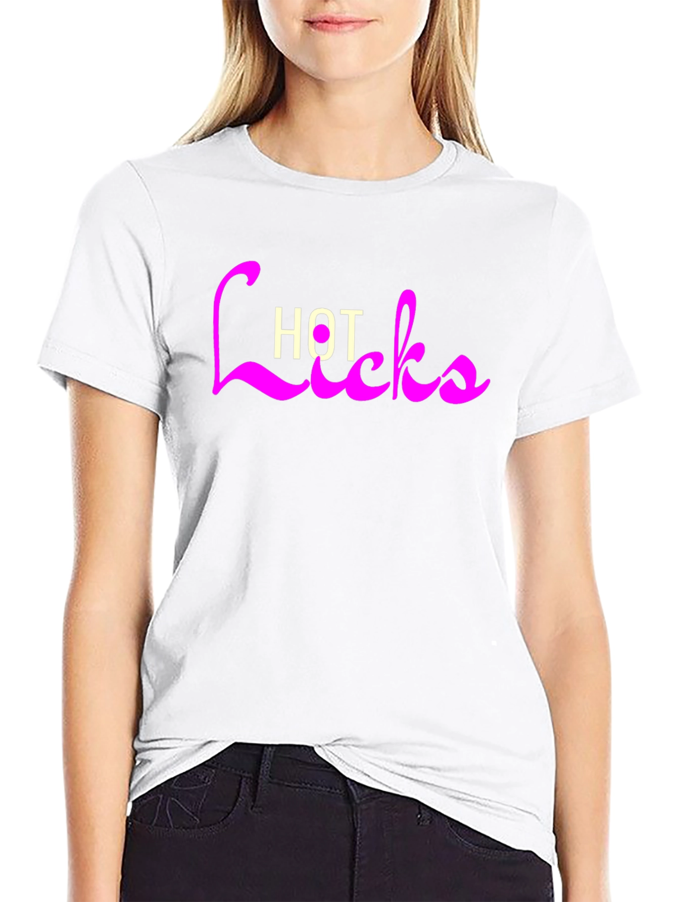 Hot Licks Graphic Tee - Black Casual T-Shirt