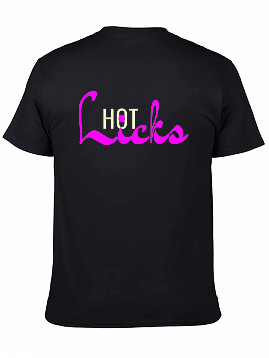 Hot Licks Graphic Tee - Black Casual T-Shirt
