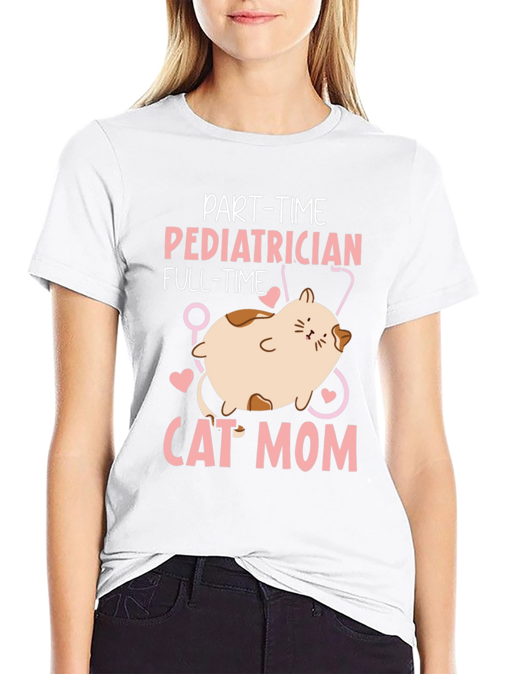Part-Time Pediatrician Full-Time Cat Mom T-Shirt