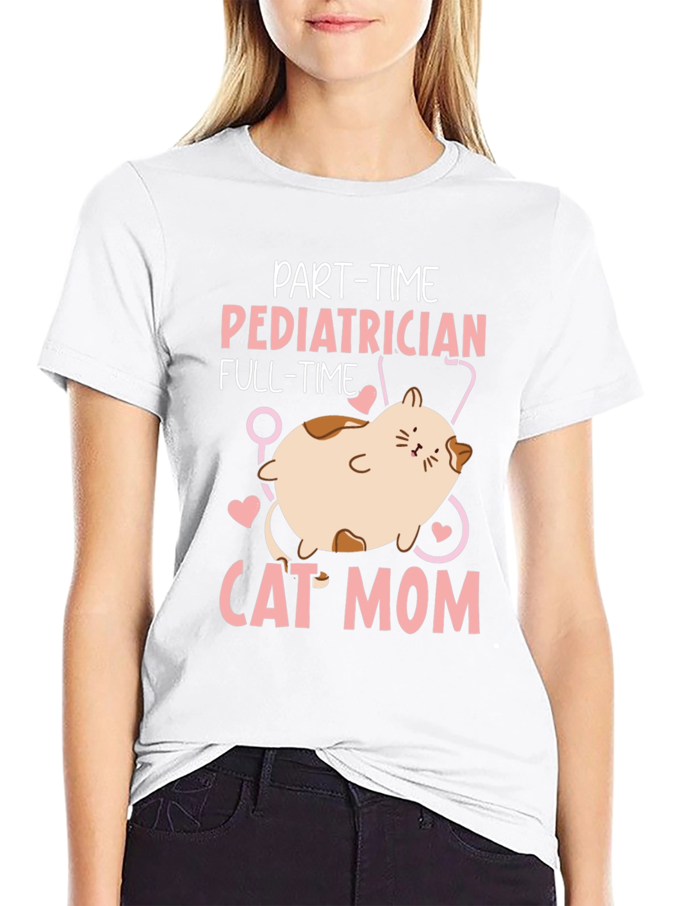 Part-Time Pediatrician Full-Time Cat Mom T-Shirt