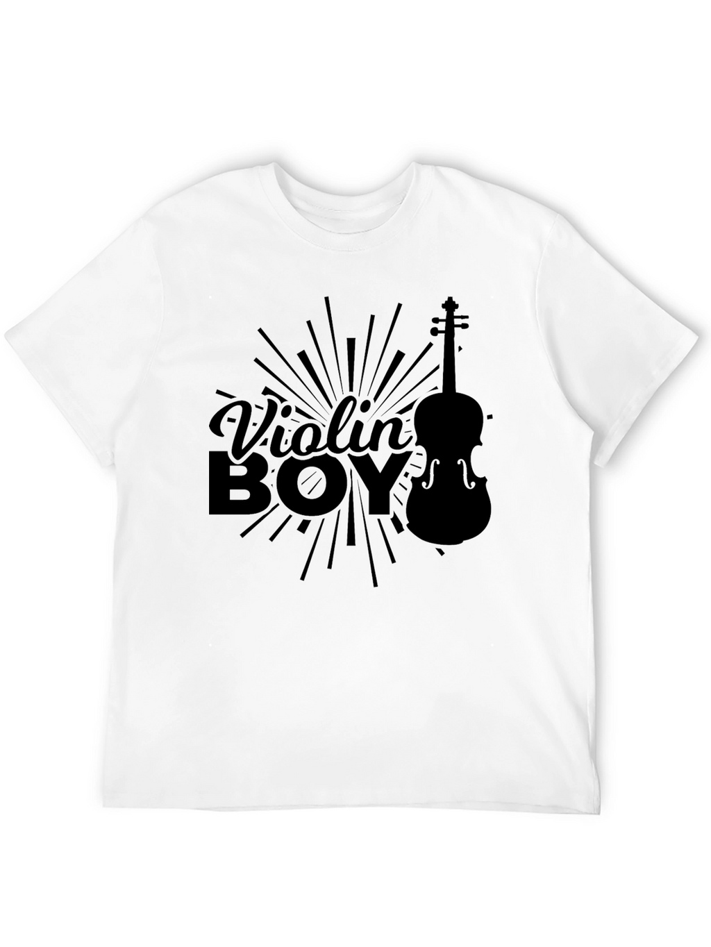 Violin Boy Graphic T-Shirt - Black