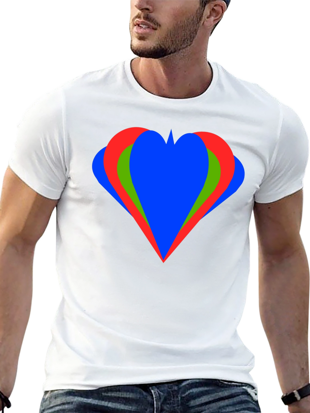 Heart Graphic Black T-Shirt Casual Style