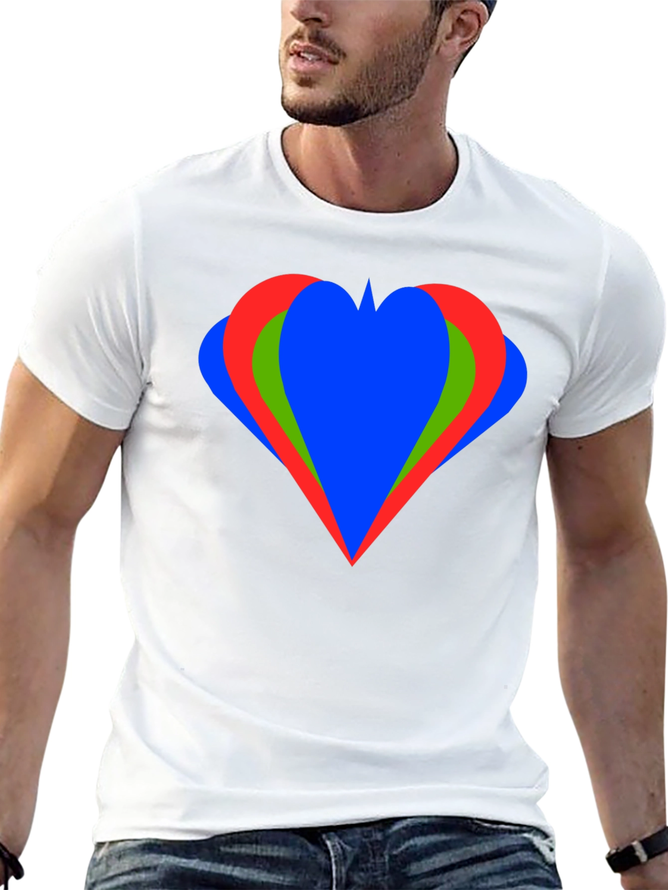 Heart Graphic Black T-Shirt Casual Style