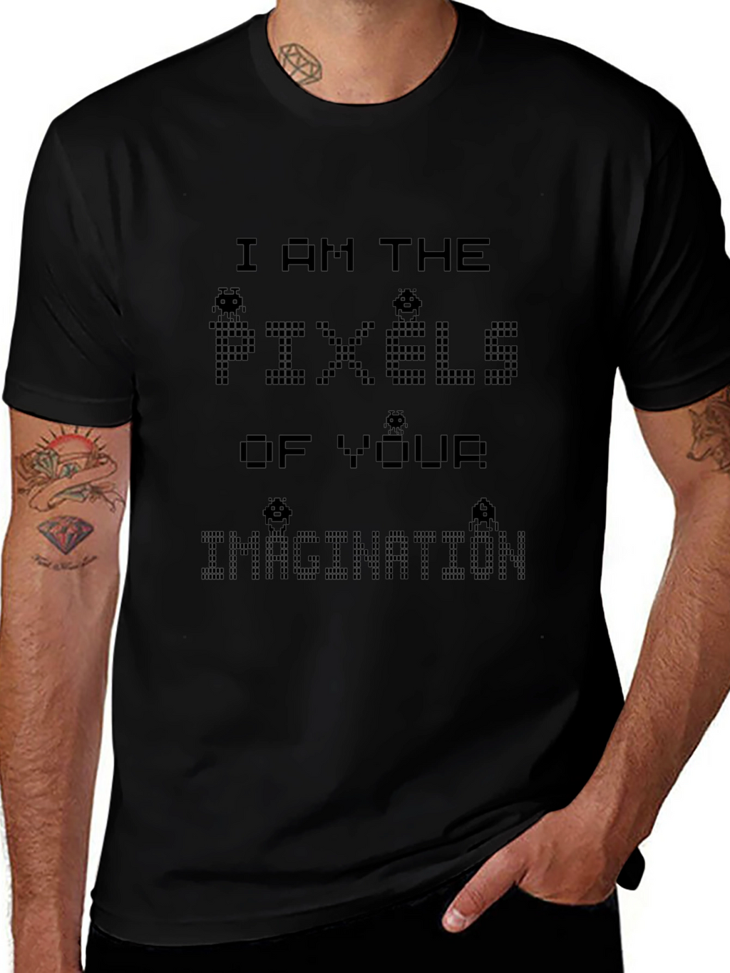 Pixel Imagination Graphic Tee - Black