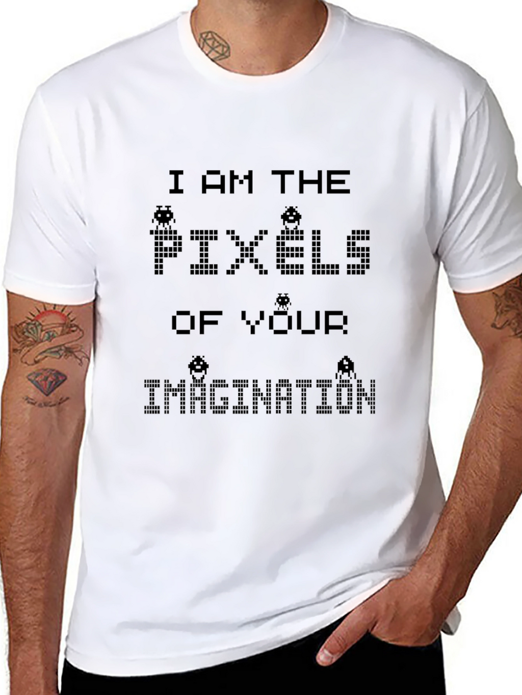 Pixel Imagination Graphic Tee - Black