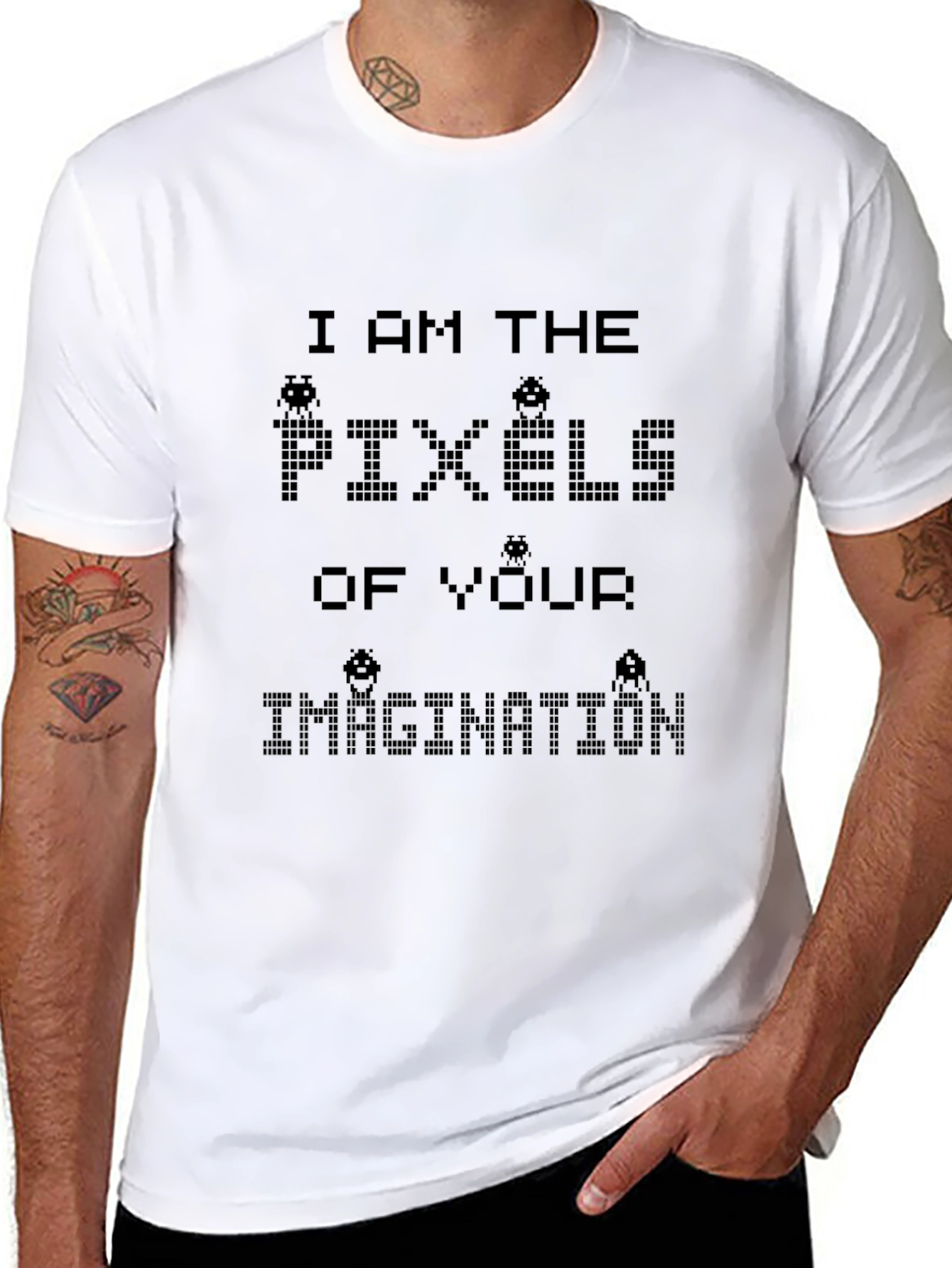 Pixel Imagination Graphic Tee - Black