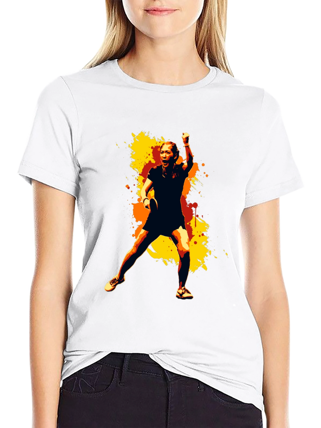 Stylish Graphic Tee - Table Tennis Player