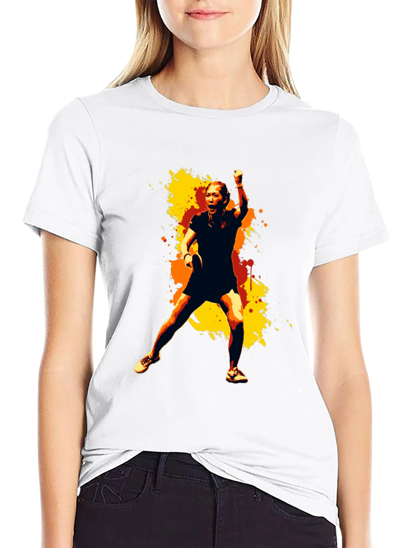 Stylish Graphic Tee - Table Tennis Player