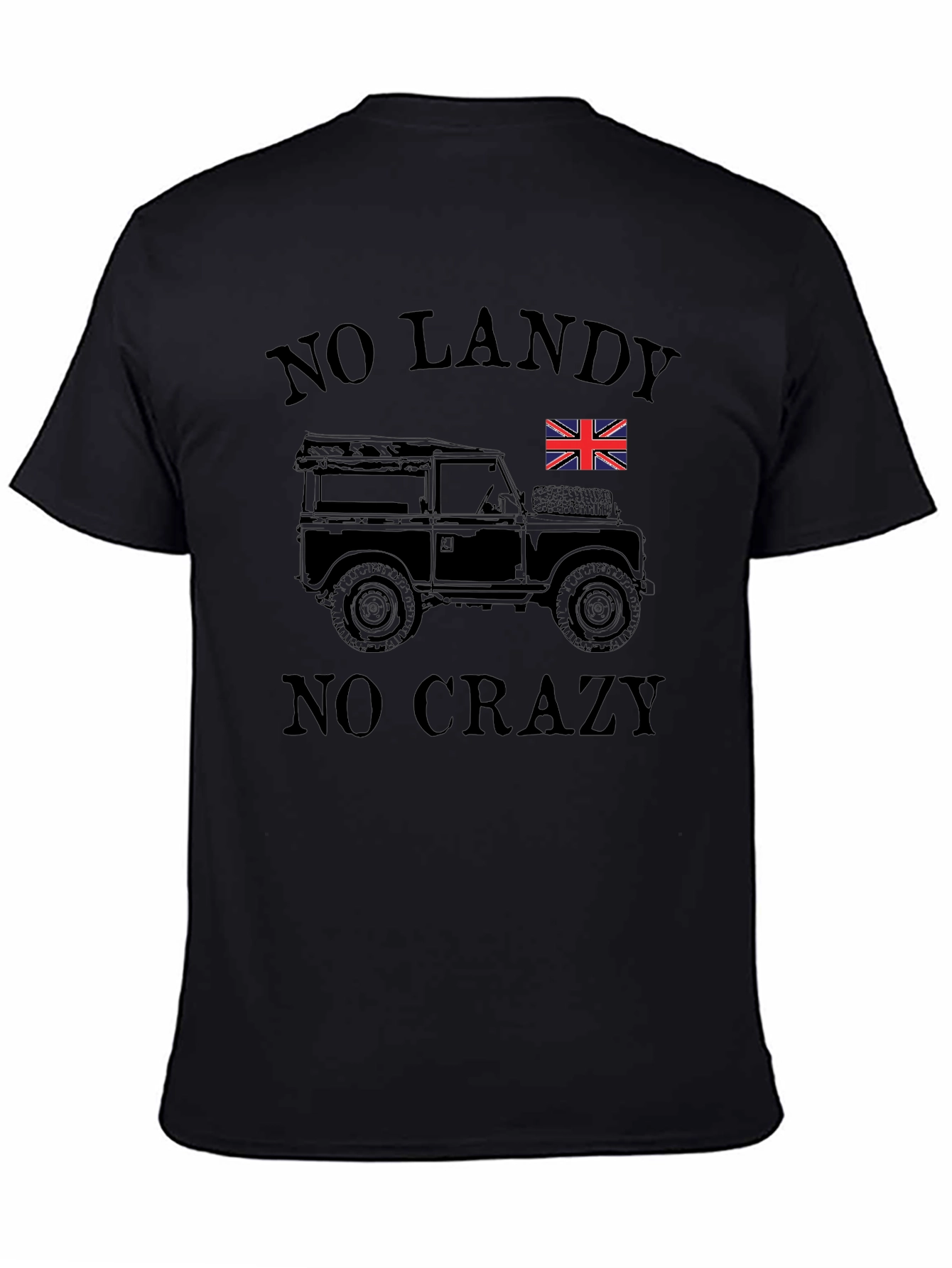 No Landy No Crazy Black Graphic Tee