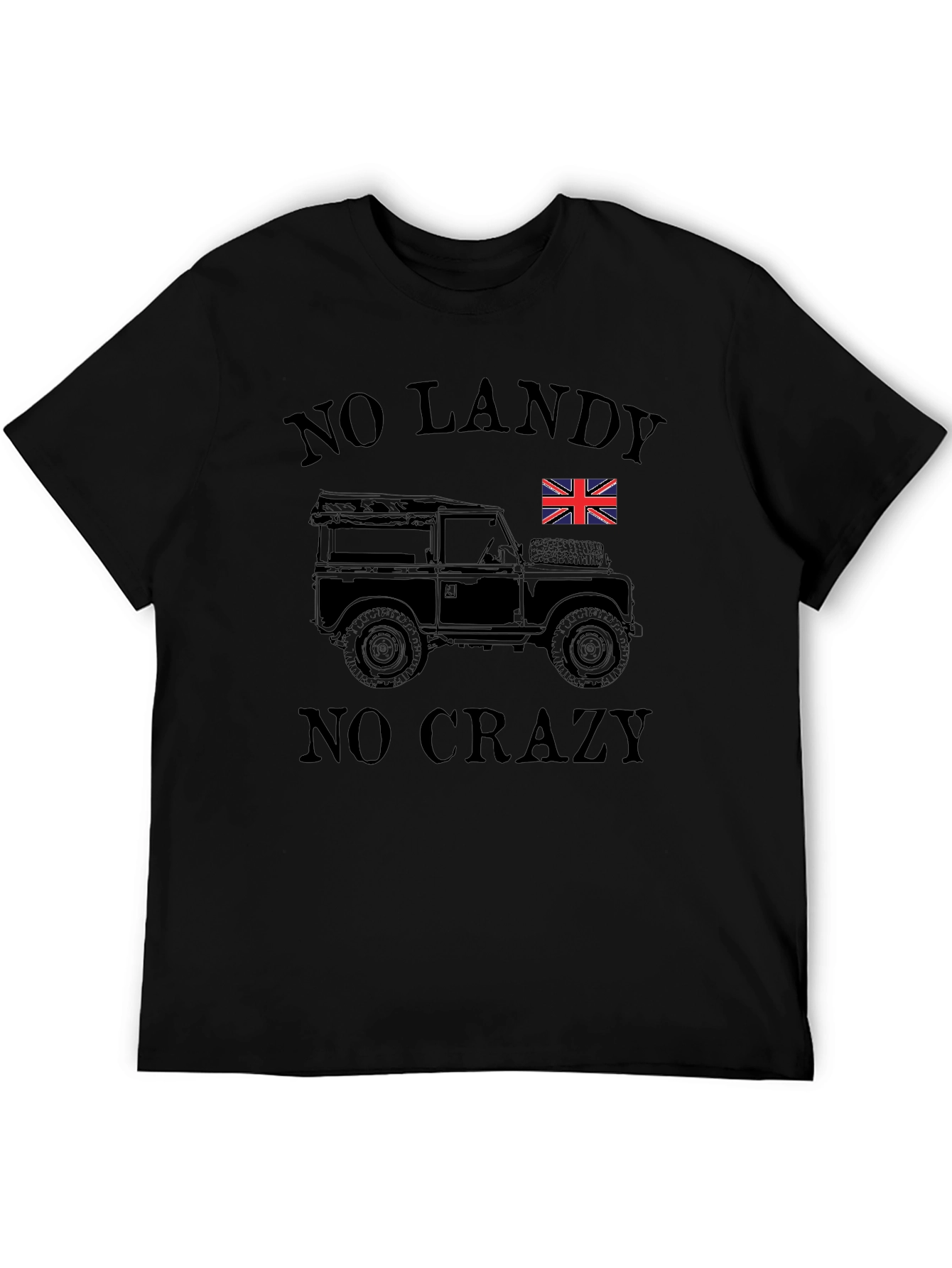 No Landy No Crazy Black Graphic Tee