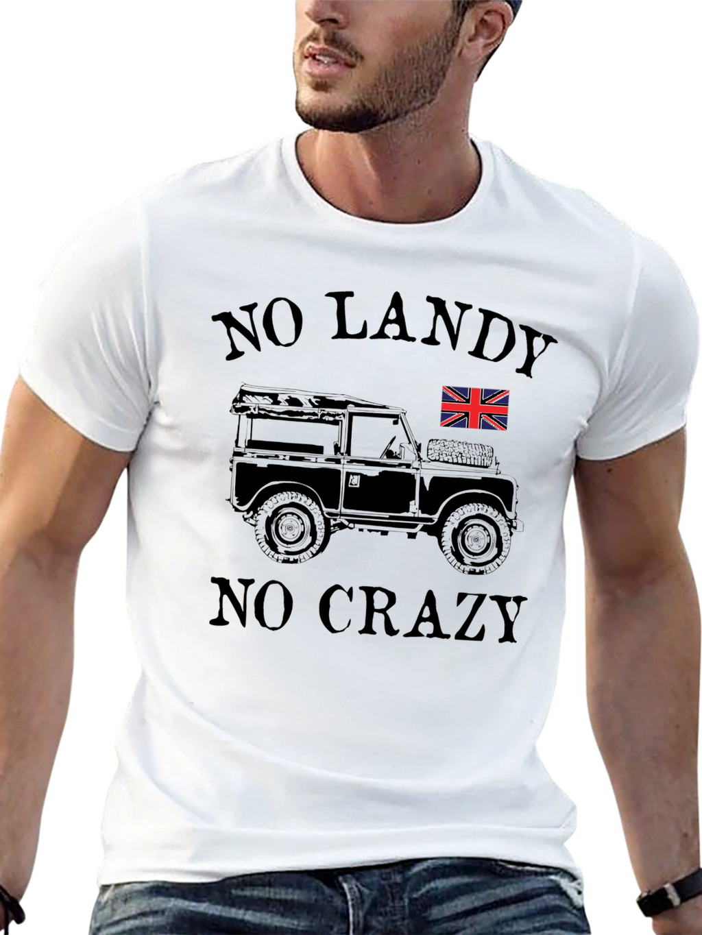 No Landy No Crazy Black Graphic Tee