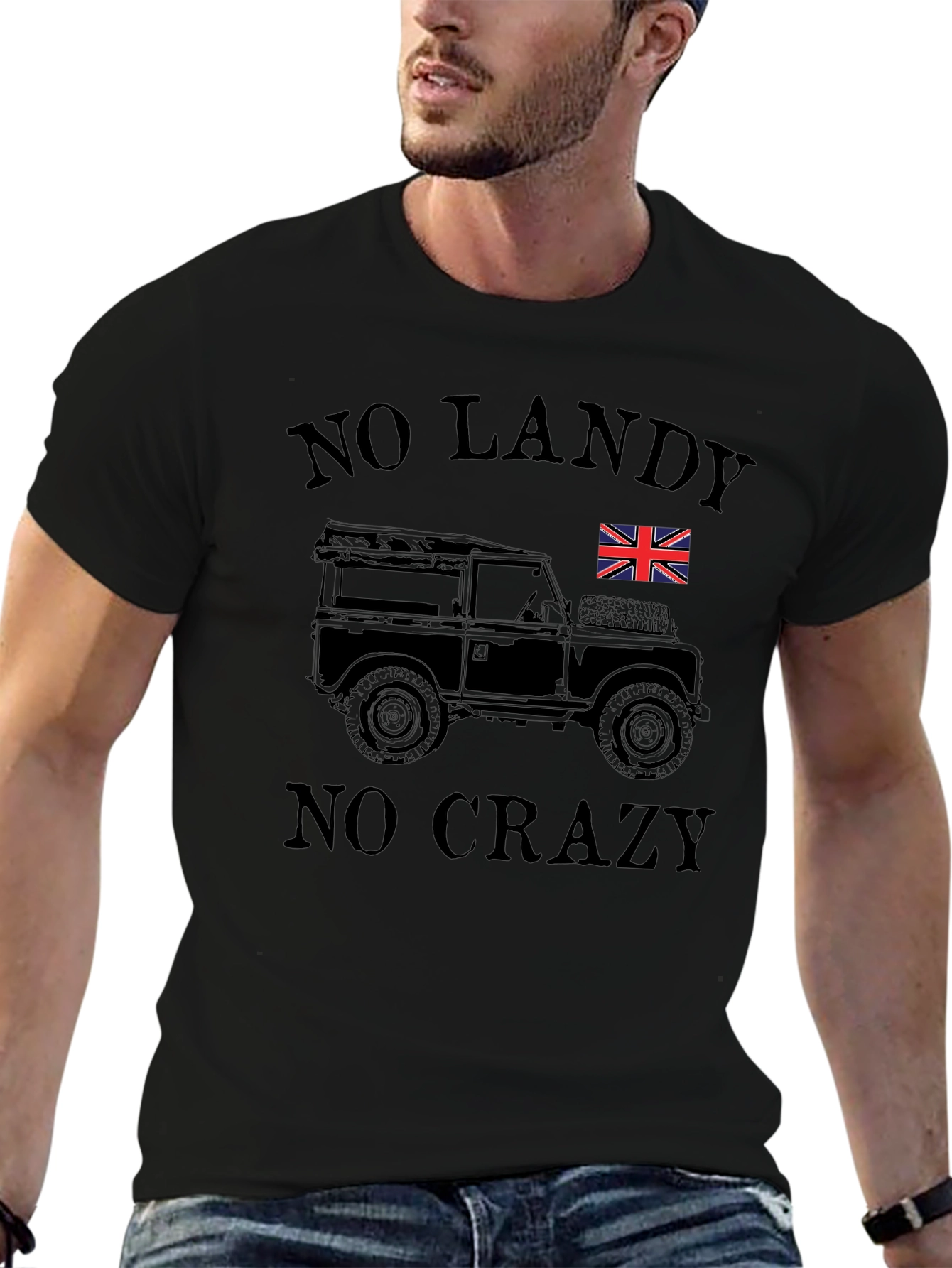 No Landy No Crazy Black Graphic Tee