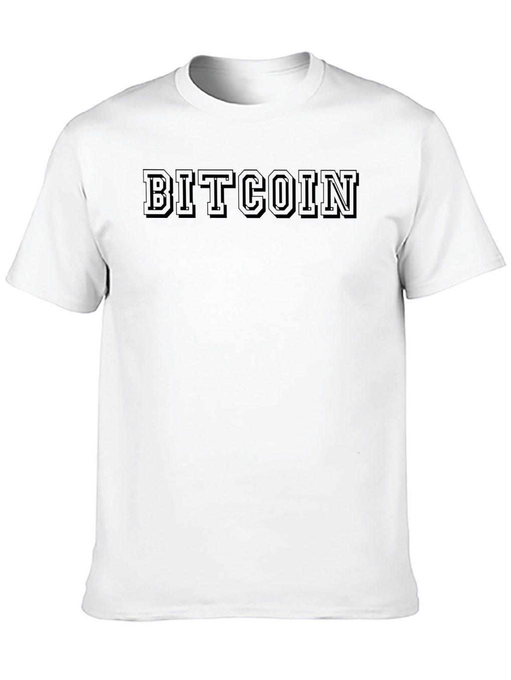 Bitcoin Black T-Shirt Cryptocurrency Casual Tee