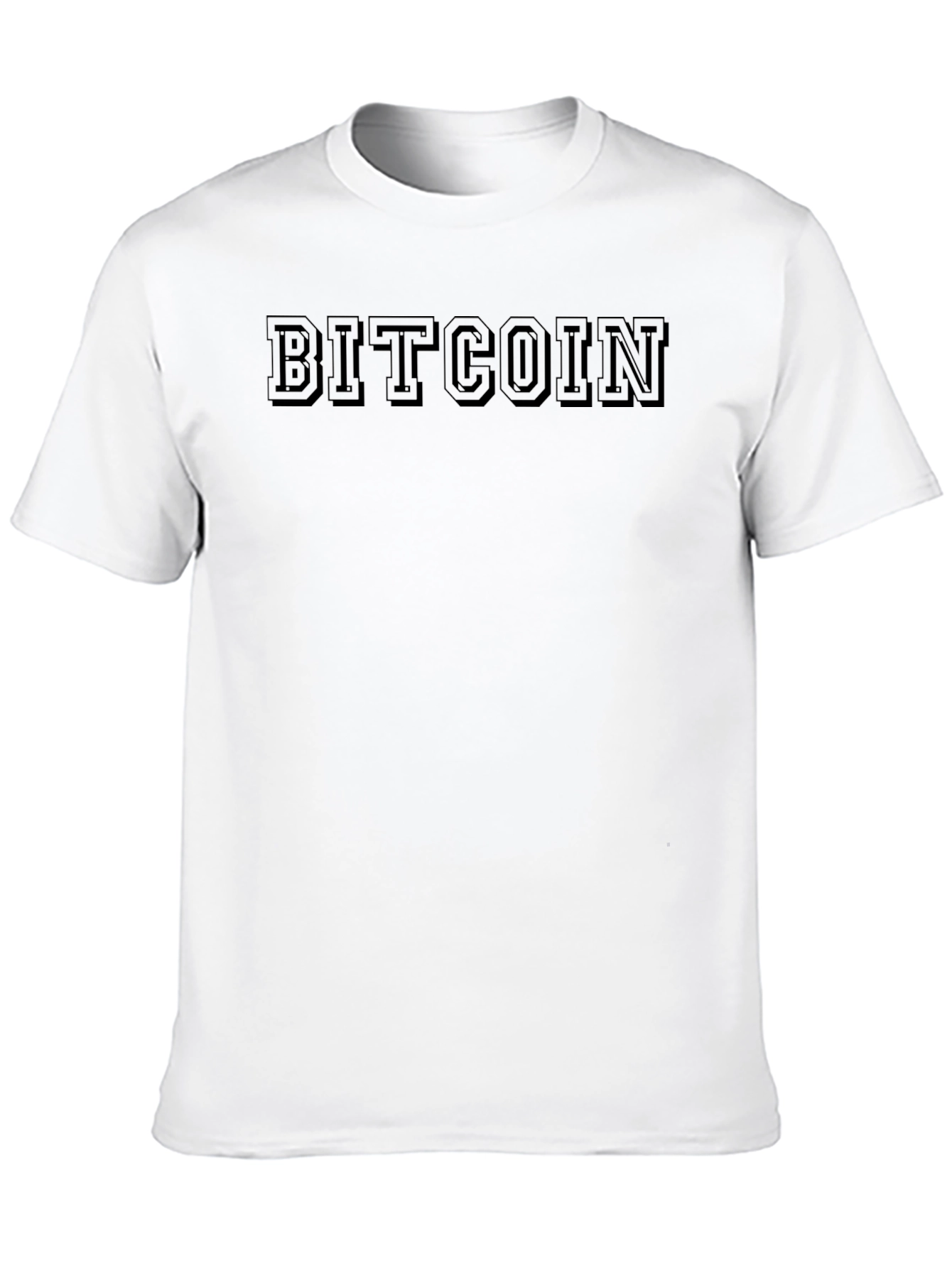 Bitcoin Black T-Shirt Cryptocurrency Casual Tee
