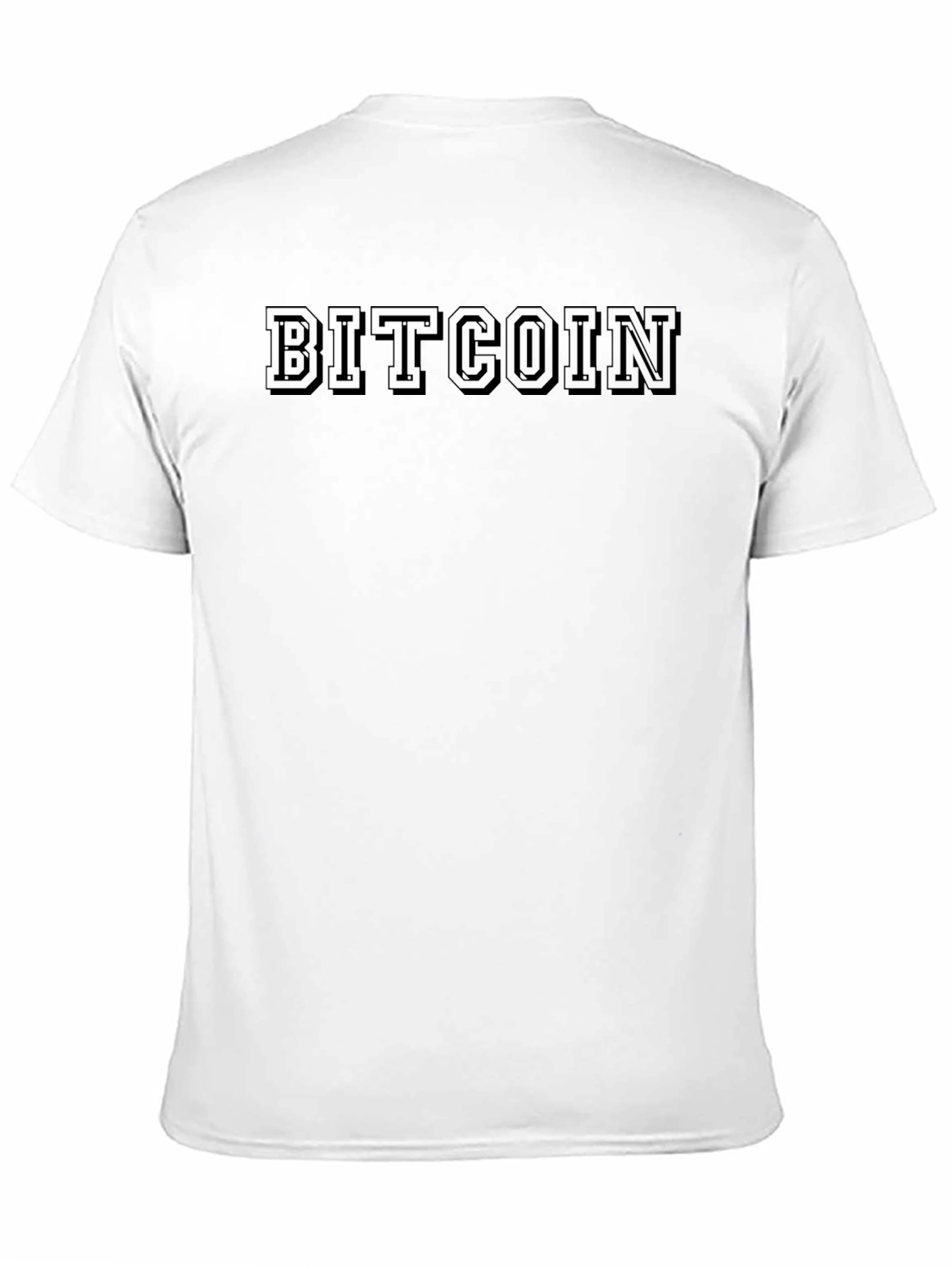 Bitcoin Black T-Shirt Cryptocurrency Casual Tee