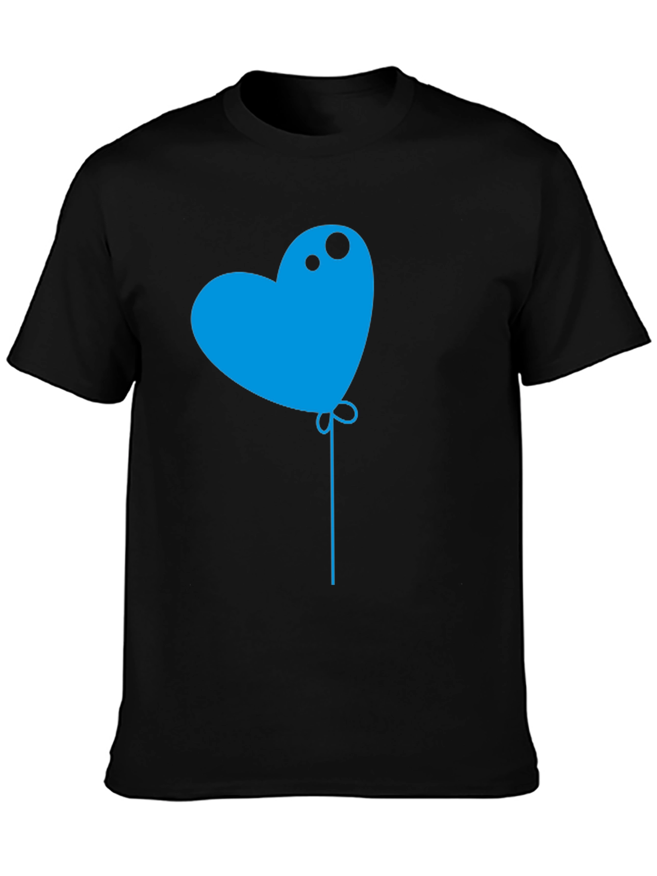Heart Balloon Graphic Tee - Mens Black T-Shirt