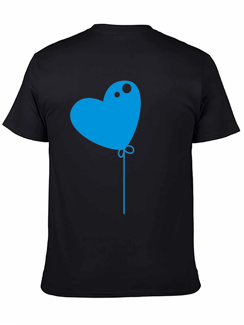 Heart Balloon Graphic Tee - Mens Black T-Shirt