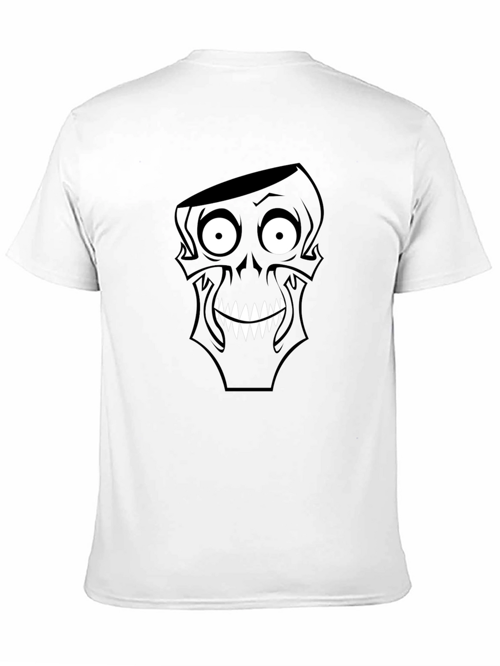 Cartoon Skull Graphic Black T-Shirt
