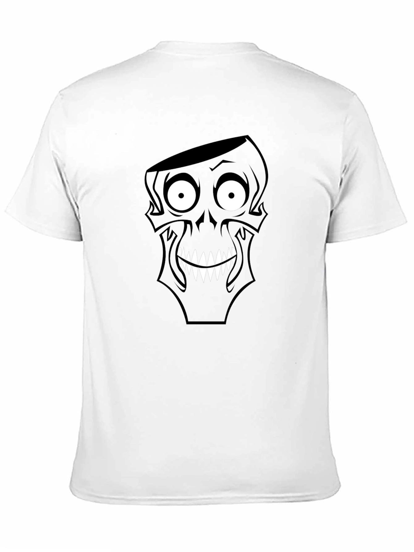 Cartoon Skull Graphic Black T-Shirt