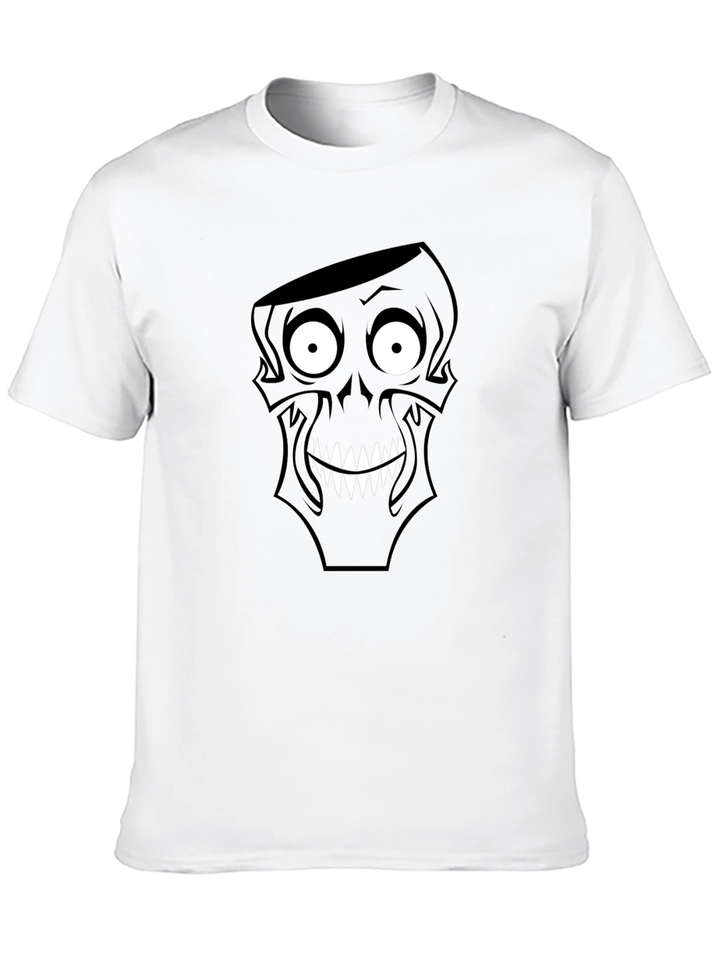 Cartoon Skull Graphic Black T-Shirt