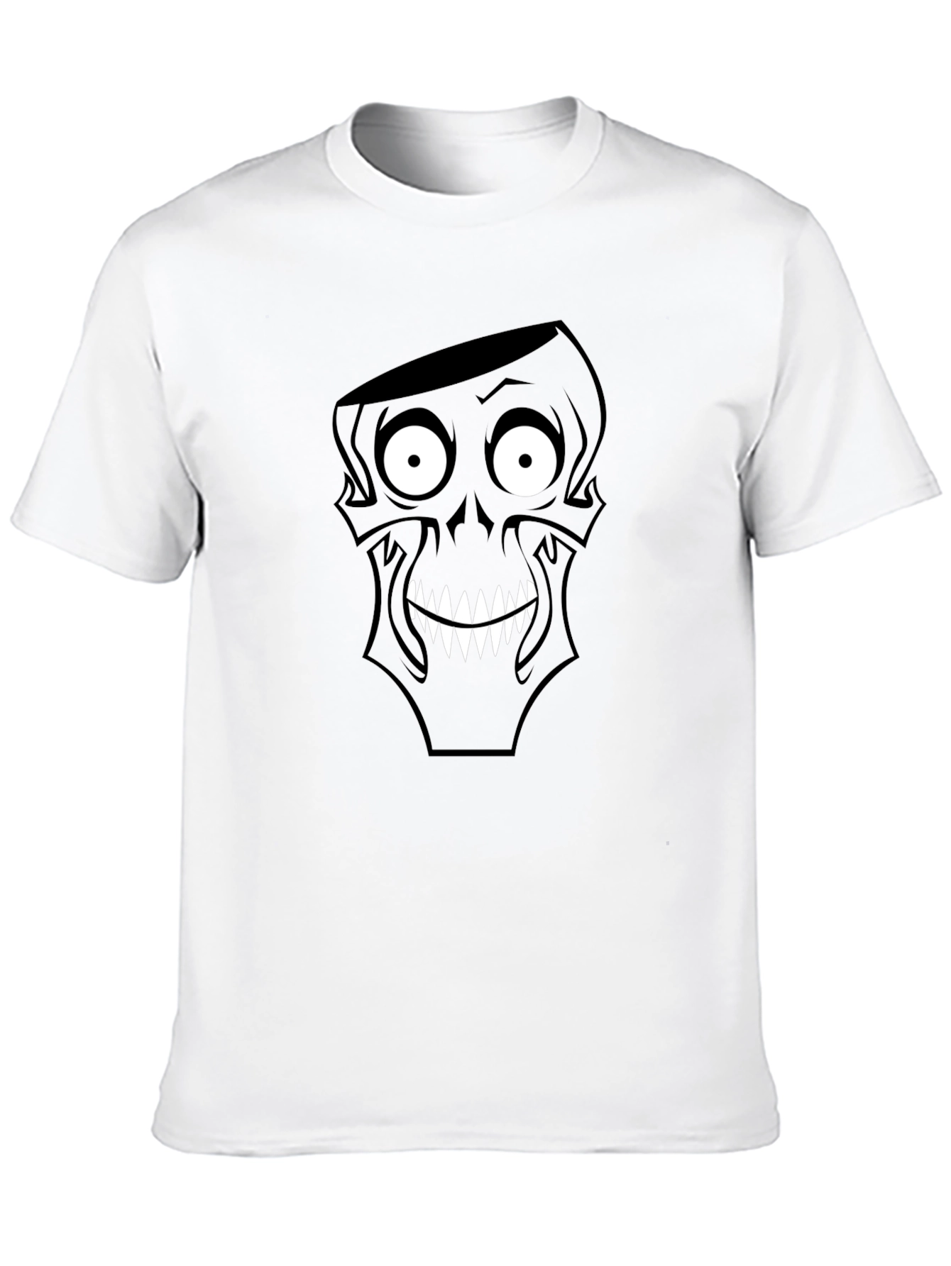 Cartoon Skull Graphic Black T-Shirt