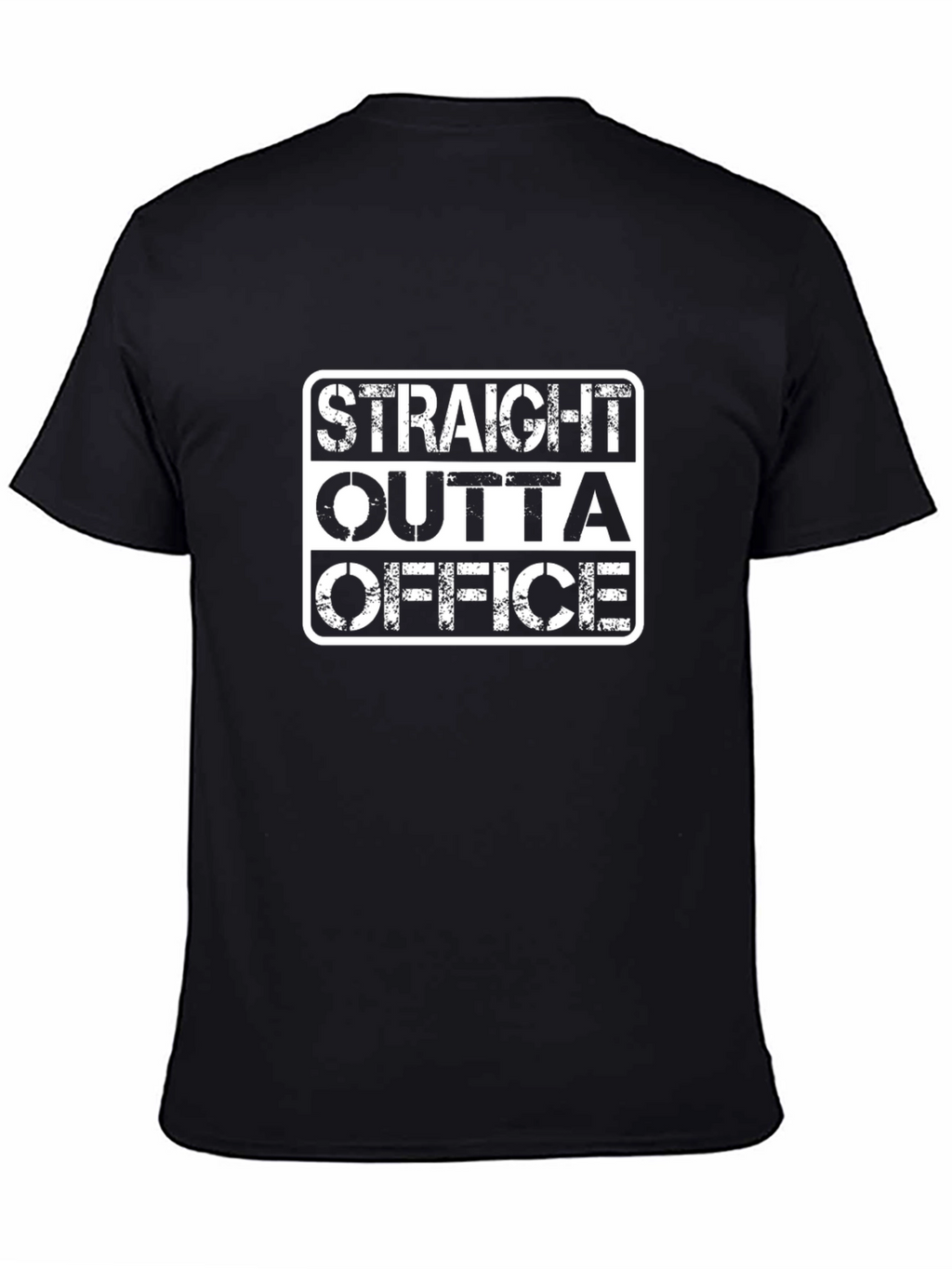 Straight Outta Office Black Graphic Tee