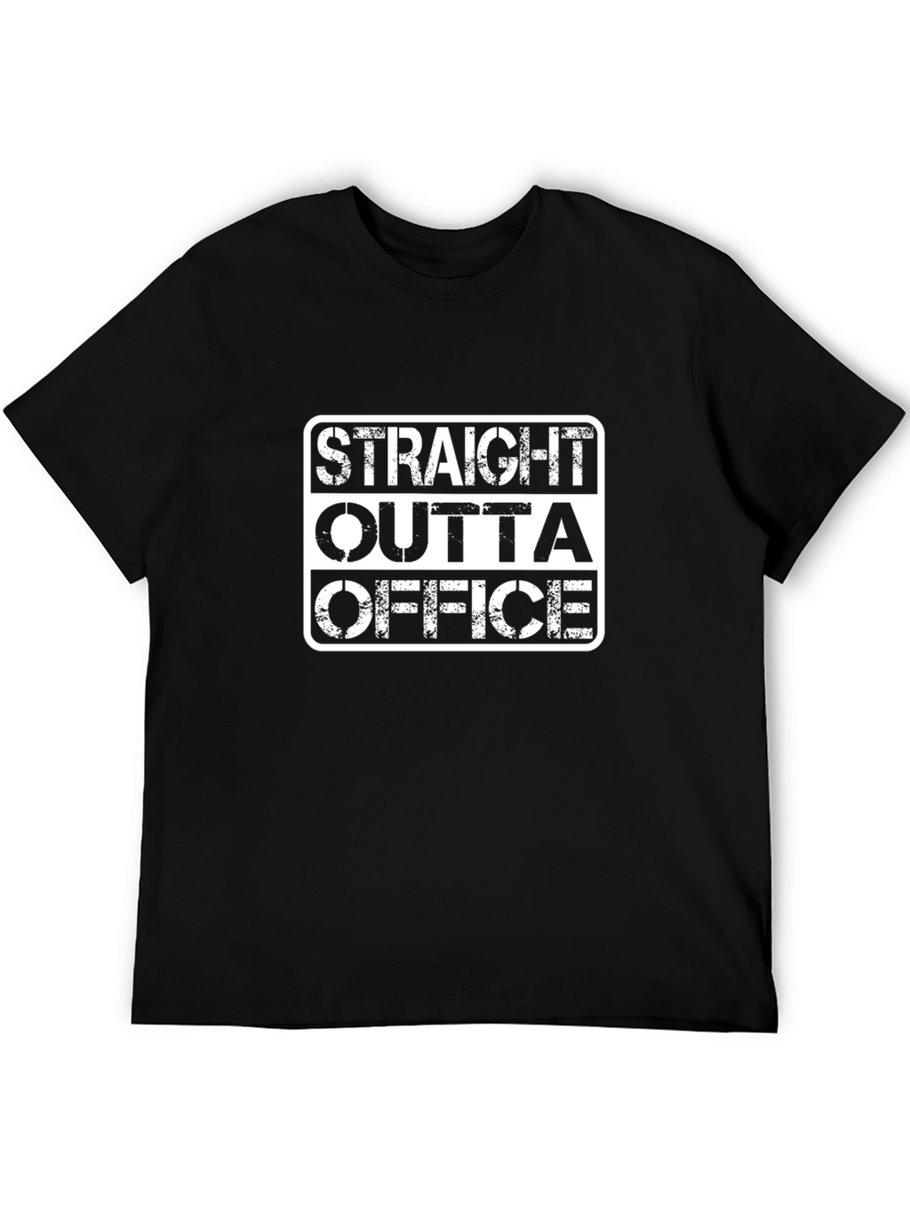 Straight Outta Office Black Graphic Tee