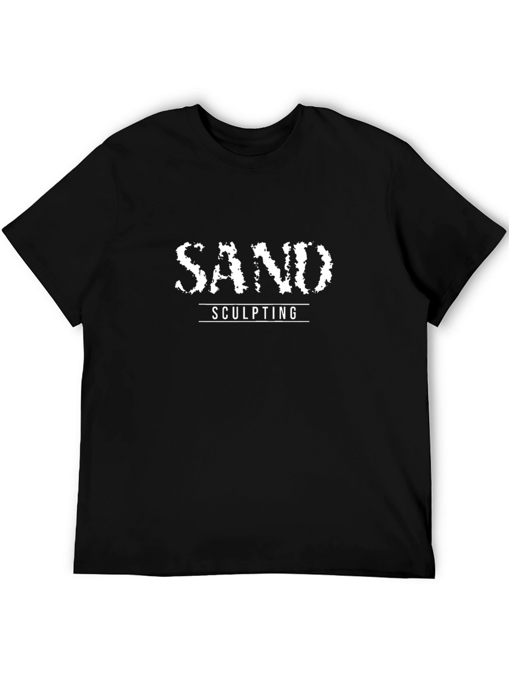 Sand Sculpting Tee - Black Cotton Graphic T-Shirt
