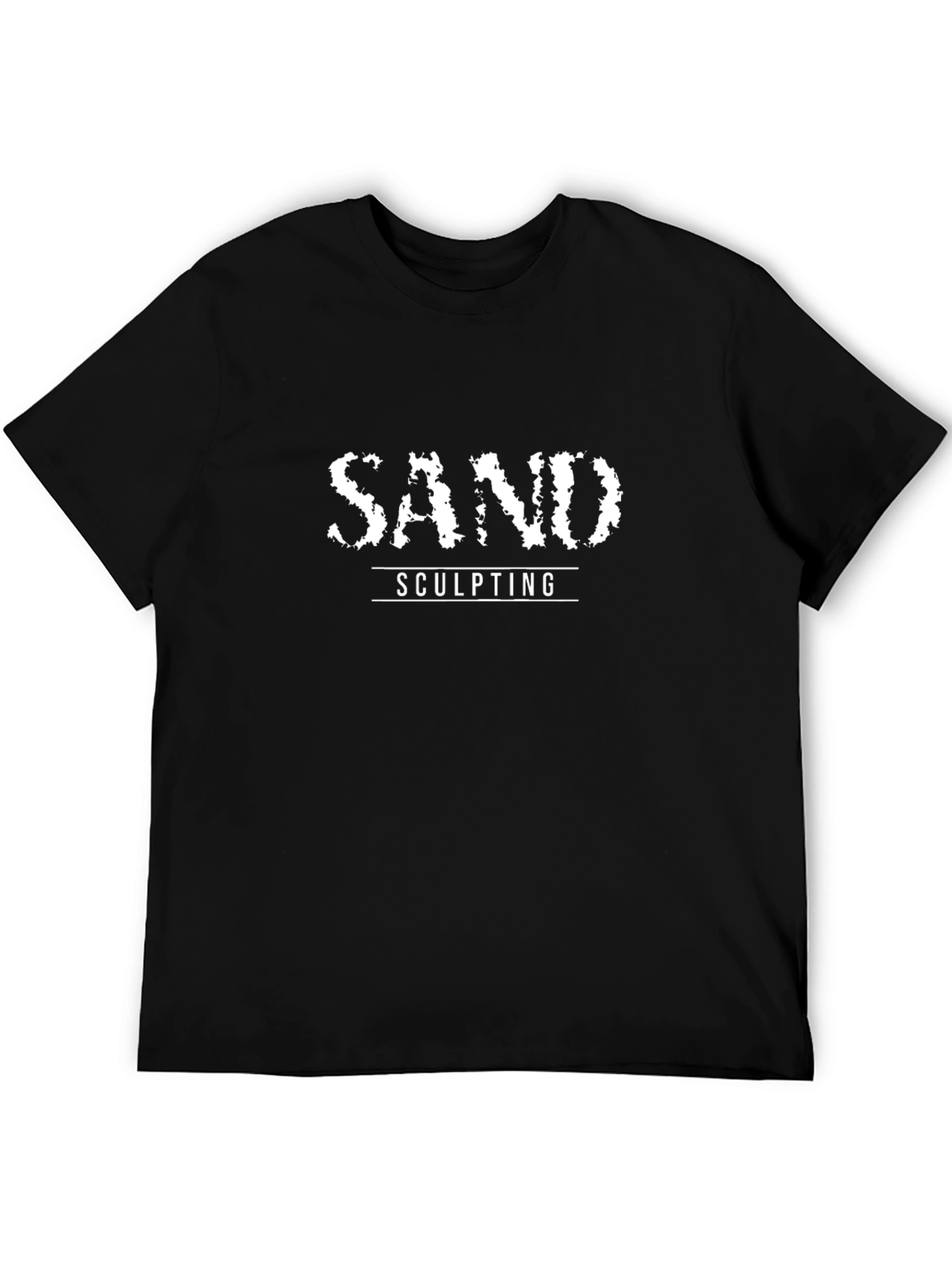 Sand Sculpting Tee - Black Cotton Graphic T-Shirt