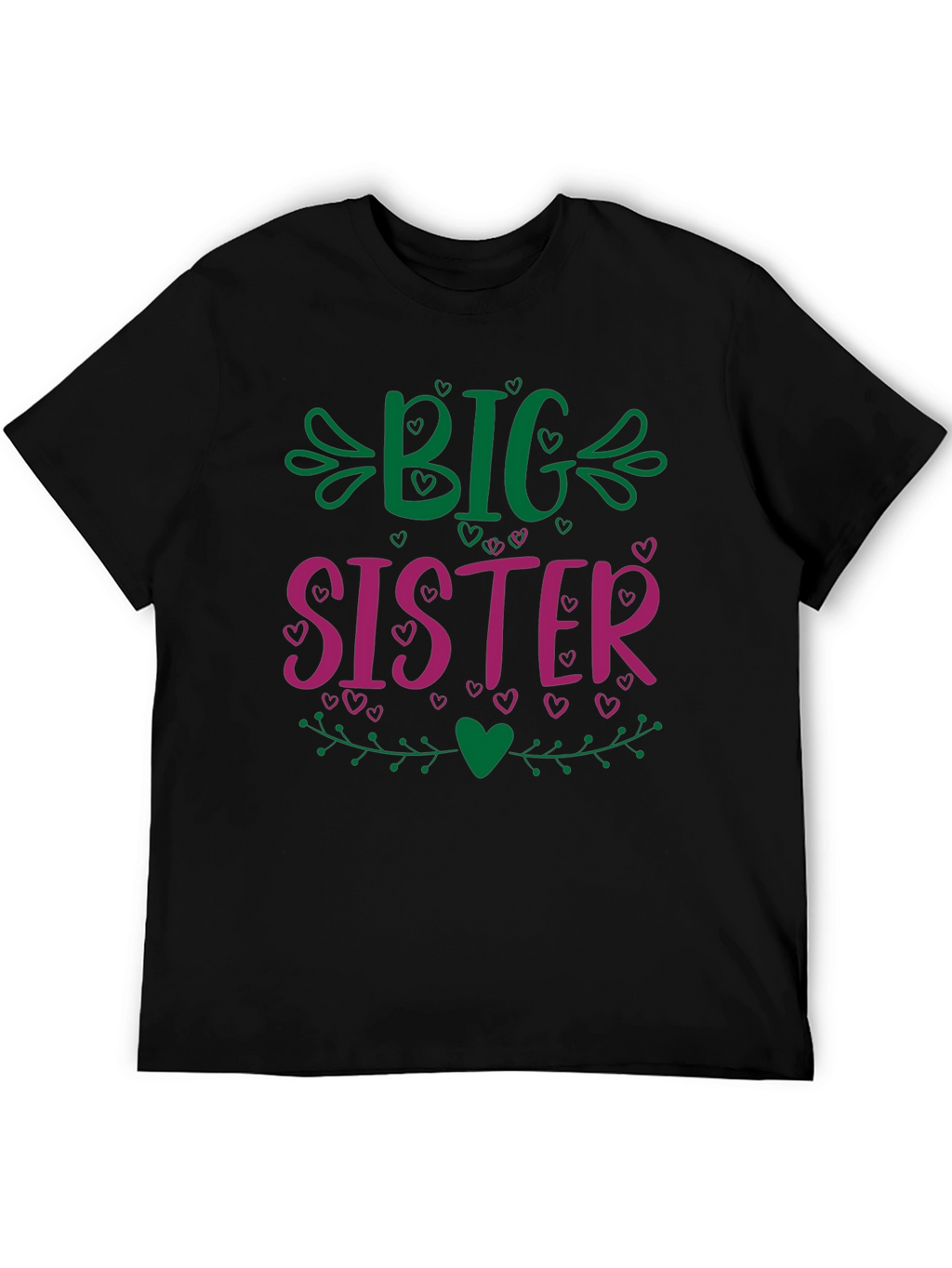 Big Sister Graphic Tee - Cute Family Gift