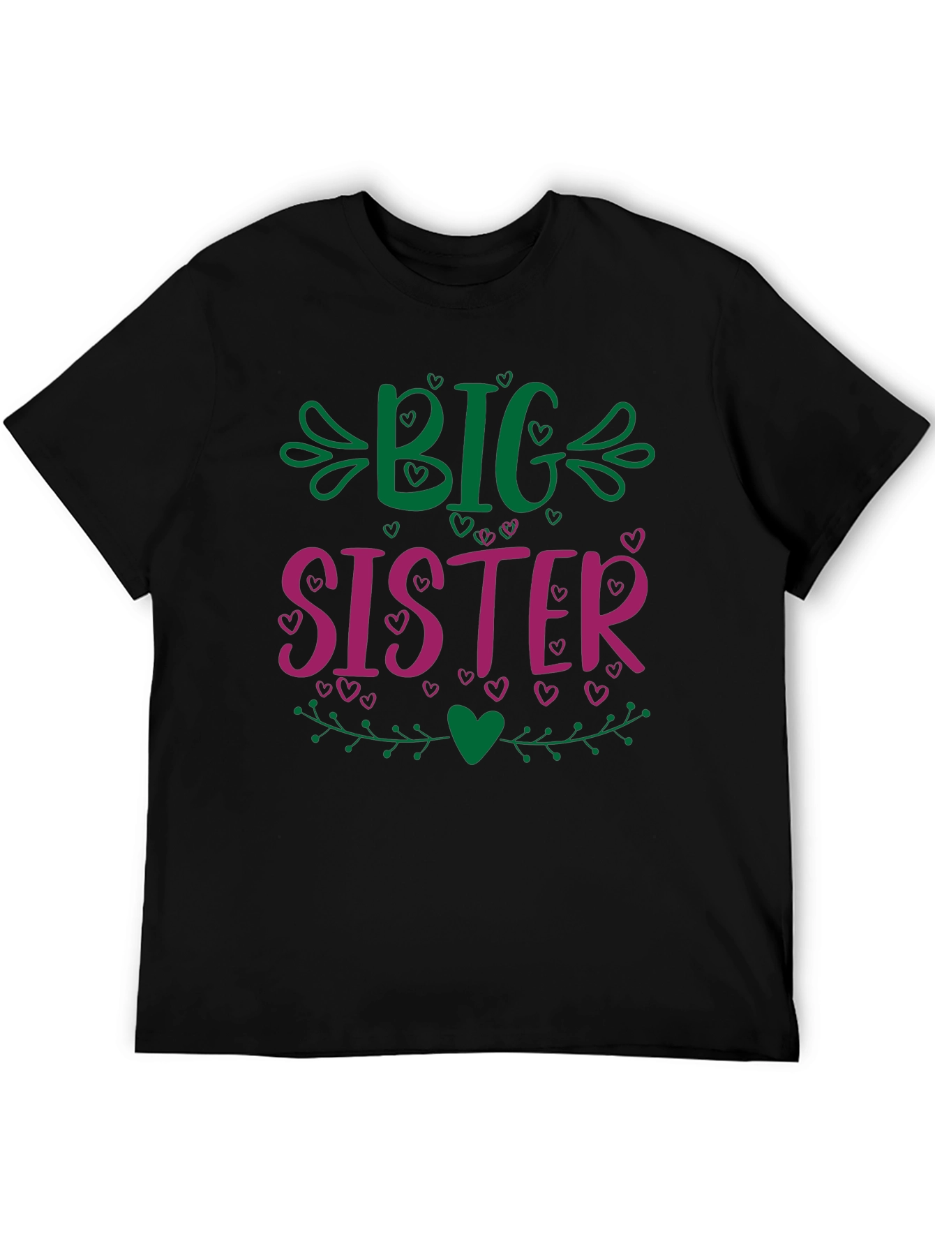 Big Sister Graphic Tee - Cute Family Gift